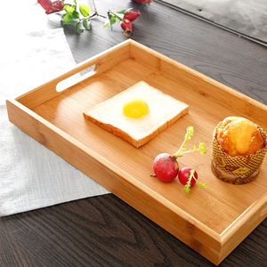 Bandeja de servicio de madera redonda de gran oferta, bandeja decorativa al por mayor para fiestas, restaurantes y uso en la mesa del hogar - Product Image 6