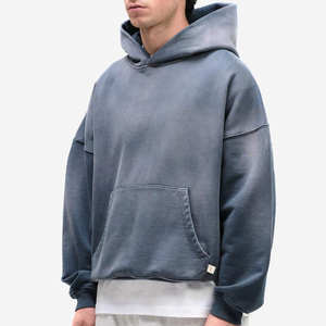 Sun Faded Sweat À Capuche Pour Hommes Collection D'hiver De Haute Qualité Poids Lourd 400 GSM Vêtements En Gros - Product Image 3