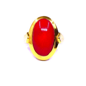 Fait à la main en argent sterling 925 corail pierre précieuse classique usure quotidienne élégant Style Vintage femmes portent une bague unisexe - Product Image 2