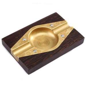 Cendrier élégant en verre en bois avec couvercle élégant forme personnalisable cadeaux de vente chaude de haute qualité pour fumer une voiture - Product Image 5