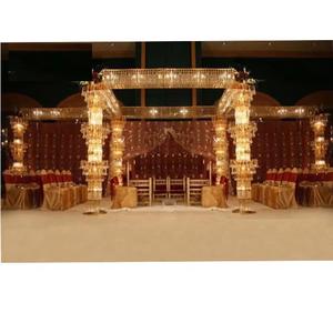 Escenario de Boda Completamente de Cristal, Mandap Elegante, Vintage, Moderno, Decoración de Mandapam para Bodas Indias, Nuevo, Tamaño Personalizable, España - Product Image 1