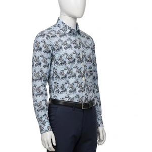 Camisa de Hombre de Tela de Algodón Suave con Estampado Digital, Transpirable, Duradera, Informal, para Negocios - Product Image 3