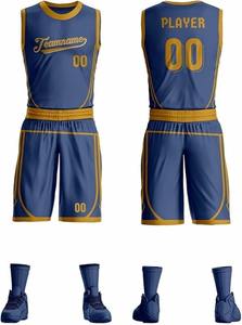 Maillot de basket-ball pour jeunes à sublimation réversible bon marché porter avec short ensemble double face deux côtés Turquoise noir blanc - Product Image 3