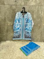 Conjunto de Shalwar Kameez de Algodón Estampado, Tela Importada, Elegante Ropa Étnica Pakistaní e India, Tallas XL 42 XXL 44, Venta al Por Mayor