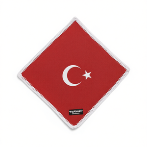 Handmade Red White Turkish Flag Pocket <b>Square</b> 30x30cm 100% Cotton Anti-shrink Knitted <b>Edge</b> Signature Border Elegant Blazers - Product Image 3