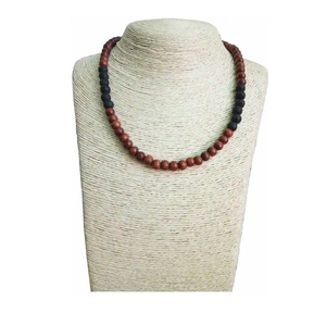 Madera Mala con cuentas grabado Logo diseño personalizado clásico joyería encanto cuentas de madera collar Mala - Product Image 2