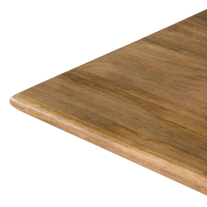 Table de salle à manger en bois de manguier massif, design simple et élégant, bords incurvés doux, pieds fins et durables, pour la maison et la cuisine - Product Image 4