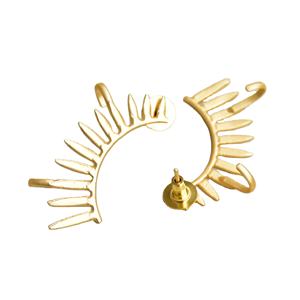 ต่างหูคลาสสิกที่มีการตกแต่งด้วยอัญมณีที่ดีชุบทองและช่างฝีมือผลิตเครื่องประดับที่มีคุณภาพ - Product Image 2