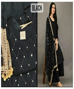 Soie Coton Rayonne Georgette Lin Banarasi Kanchipuram soie Crape/Creepe Satin Net Mousseline Chinon Sana Soie Broderie Pierre - Product Image 2