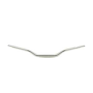 Guidon de moto surdimensionné 22/28 mm à profil bas en aluminium satiné - Product Image 1