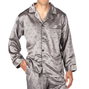 Nouvel ensemble de pyjamas en satin écologique de luxe 100% soie respirant pour hommes, résistant aux taches, taille personnalisée - Product Image 4