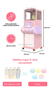 Zuckerwatte-Verkaufsautomat 18 Arten Blumenformen Vollautomatischer Zuckerwatte-Automat für Parks - Product Image 2