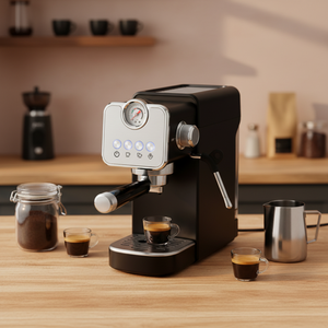<span class=keywords><strong>Machine</strong></span> <span class=keywords><strong>à</strong></span> expresso semi-automatique <span class=keywords><strong>à</strong></span> boutons mécaniques avec manomètre 20 bars, cafetière italienne pour la maison avec mousseur <span class=keywords><strong>à</strong></span> lait - Product Image 5