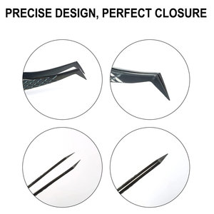 Y Ted ested holholesale taintainless Teel iiamond RIP yyelash Tweezers/ 90 egegree noluolume Ash weeweezer - Product Image 2