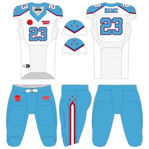 Ensemble de football américain professionnel de qualité supérieure avec broderie et numéros chromés, respirant, séchage rapide, antibactérien - Product Image 1