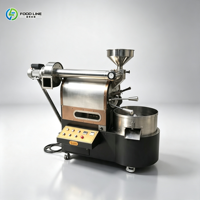 Équipement de torréfaction de café électrique en acier inoxydable, machine à torréfier les grains de café commerciale
