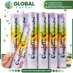 Cañón de Confeti de Polvo de Colores de Alta Presión, Fácil de Usar, Seguro para Niños con Guía, Empaque Personalizado, Eventos de Fiesta y Beneficencia - Product Image 5