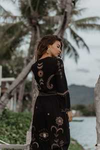 2022 Summer New Women Custom Apparel Floral Embroidered 100% Cotton Kimono <b>Cardigan</b> Half Sleeves Kimono - Product Image 6