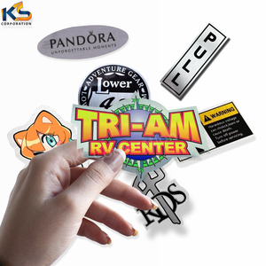 สติกเกอร์สีเงินขัดเงาคุณภาพสูงพิมพ์ลาย UV กันน้ำได้ตามต้องการความแข็งแรงของค้อน - Product Image 5