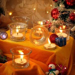 Portavelas de Cristal Hechos a Mano IBS y Velas Votivas - Decoración Navideña y Regalos con Impresión Tipográfica - Product Image 6