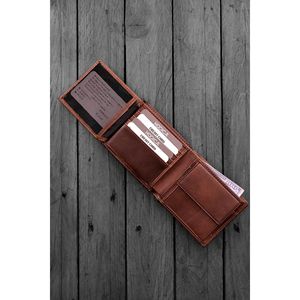 Atlanta-Portefeuille noir classique en cuir véritable pour homme, artisanat haut de gamme - Product Image 1