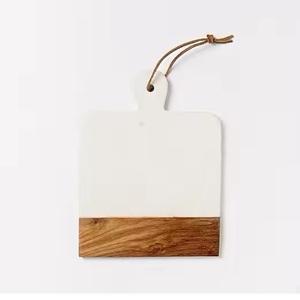 Planche à découper multi-usages hexagonale en bois et en marbre de vente élevée pour accessoires de cuisine à la maison - Product Image 5