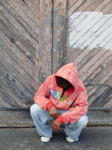 OEM Custom <b>Men's</b> Cotton Hoodie | Embroidered DTG Print | Vintage Distressed Acid Wash | Rhinestone Y2K French Terry Zip-Up | - Product Image 5