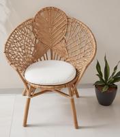 Chaise élégante en rotin et rotin fabriqués à la main avec un design tissé naturel-Parfait pour une utilisation intérieure et extérieure