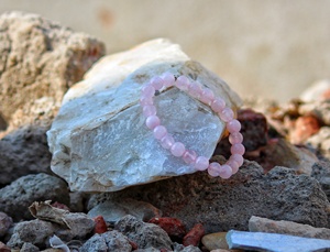 Unisex Stainless Steel Rose Quartz for Bracelet Classic Religious Style Wedding Anniversary <b>Beads</b> for Party Gift Bangles - Product Image 3