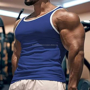 Débardeur col rond uni, débardeur basique, sous-vêtement en coton, vêtements de sport décontractés, débardeur de sport pour homme - Product Image 3