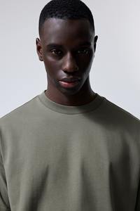 T-shirt pour homme 100% coton de haute qualité coupe ample Boxy uni surdimensionné anti-rétrécissement anti-rides lettre arrondie - Product Image 4