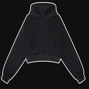 Sweat-shirt à capuche en molleton de coton avec Logo personnalisé, pull Oversize, Streetwear à la mode pour femmes - Product Image 2