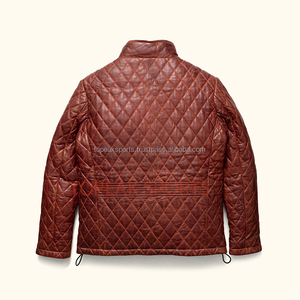 Chaqueta de Cuero Marrón Personalizada OEM 2026, la Más Vendida, para Hombre, 100% Alta Calidad, Precio al por Mayor, Chaqueta Bomber de Moda con Calefacción - Product Image 2