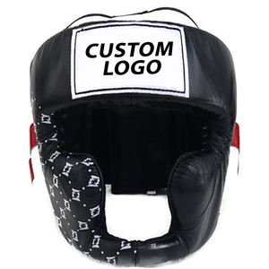 หน้ากากป้องกันศีรษะสำหรับชกมวย หนัง PU คุณภาพสูง สีดำขาว สวมใส่สบาย ปากกว้าง ราคาโรงงาน ผู้ผลิตที่ดีที่สุด - Product Image 1