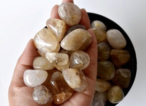 Piedras Preciosas Naturales de Rutilo Dorado de Primera Calidad, 1 kg, para Meditación y Decoración - Product Image 4