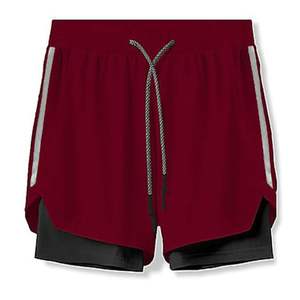 Men's Double Layer Casual Shorts Athletic Short Pants Loose Fit <b>Basketball</b> Training Shorts High Quality <b>Product</b> Inflow Sports - Product Image 2