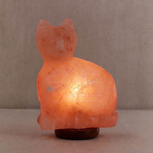 Lampe au sel de l'Himalaya en forme de chat de haute qualité Nouveau stock Fabriqué en usine avec amour Style Artisanat naturel - Product Image 3