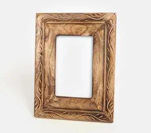 Handcrafted Mango Wood Lines Photo Frame 6x4 Inches Customised designs factory direct sale Supplier