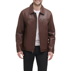 Chaqueta de cuero delgada de alta calidad cálida chaqueta de PU de lana cuello de moda abrigos de motocicleta geniales prendas de vestir - Product Image 4