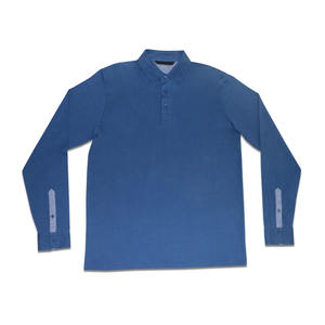 Polo de manga larga para hombre con logotipo personalizado al por mayor de alta calidad 100%, Polo personalizado liso de talla grande para hombre con diseño en blanco - Product Image 1