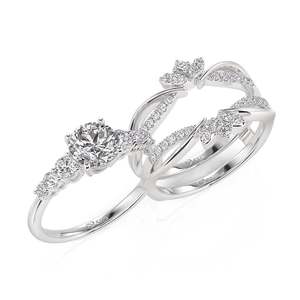 ชุดแหวนหมั้นแบบเปลี่ยนได้ Jeulia Platinum Twist Infinity - Product Image 2