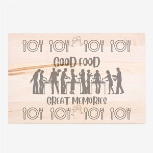 เขียงไม้สลักคำคมทันสมัย เหมาะสำหรับร้านอาหาร คาเฟ่ จัดแสดงอาหารเช้า และคนรักอาหารจากอินเดีย - Product Image 1