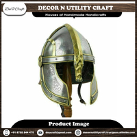 Casques Médiévaux Traditionnels en Acier et Laiton Gravés à la Main - Personnalisables, Art de Collection de Haute Qualité, 3D
