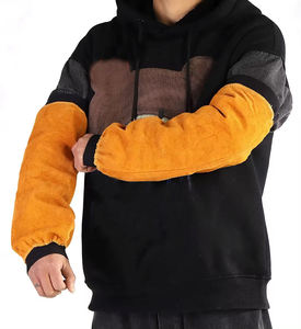 Manchons de soudage en cuir de vache de qualité supérieure Protection du bras résistant à la flamme pour soudeur 16.5 "taille longue - Product Image 5