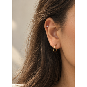 Stainless Steel Seamless Clicker Hoop Nose <b>Ring</b> 12mm with Zircon for <b>Kids</b> Ear Piercing - Product Image 4