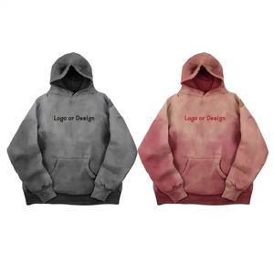 เสื้อฮู้ดผ้าถักสำหรับผู้ชายซักด้วยกรดดีไซน์ใหม่สำหรับฤดูหนาว - Product Image 3