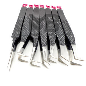 Pince à épiler de précision tendance, nouvelle, de haute qualité, durable, à usage professionnel, avec design texturé personnalisé, service OEM - Product Image 2