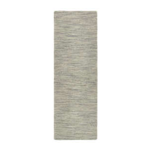 Handmade Large Silver <b>Grey</b> Wool <b>Rug</b> with Fine Stripes for Bedroom Hallway <b>Living</b> <b>Room</b> - Product Image 3