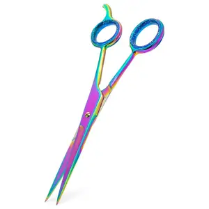 Multi Color Titanium Colorido Bigode Cabelo Aparar Layering ou Clean Cut Scissors Optimum Control & Balance Fácil de Usar