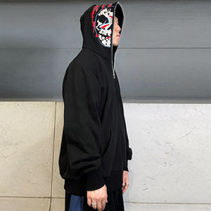 Wholesale 100% Cotton Premium 3D Full <b>Zip</b> Puff Hoodie Designer Embossed Winter ODM Custom French Embroidered Set XS Size Print - Product Image 4